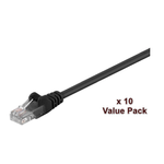 Microconnect V-UTP503SVP cavo di rete Nero 3 m Cat5e U/UTP UTP (U/UTP CAT5e 3M Black 10 Pack - 1 pcs.  10 pcs. in one ba