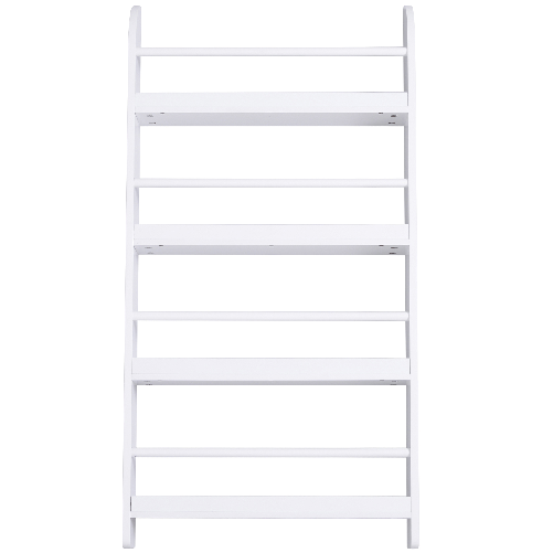 HOMCOM-Libreria-da-Parete-con-4-Ripiani-in-Legno-Bianco-Impermeabile-Carico-Massimo-30kg--59cm-x-12cm-x-113cm-