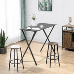 HOMCOM-Bancone-Bar-e-Tavolo-Alto-Stile-Moderno-Industriale-Effetto-Marmo-Tavolo-in-Legno-e-Acciaio--120x60x102-cm-Nero