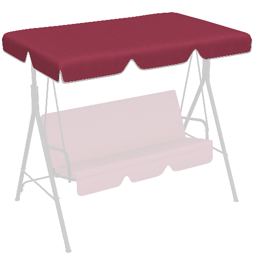 Outsunny-Tettuccio-di-Ricambio-per-Dondolo-in-Poliestere-con-Protezione-UV50--192x144cm-Rosso