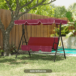 Outsunny-Tettuccio-di-Ricambio-per-Dondolo-in-Poliestere-con-Protezione-UV50--192x144cm-Rosso