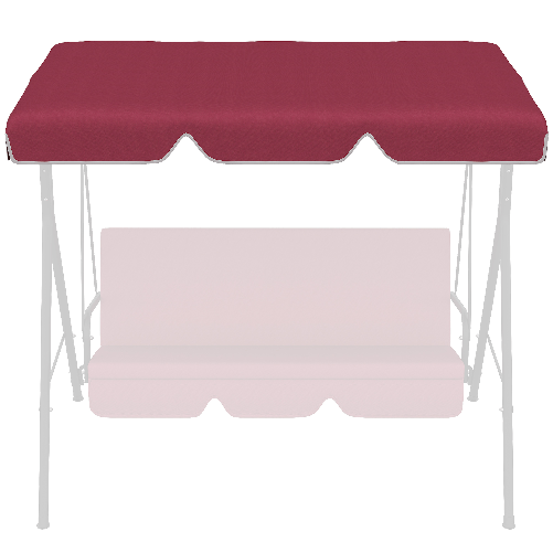 Outsunny-Tettuccio-di-Ricambio-per-Dondolo-in-Poliestere-con-Protezione-UV50--192x144cm-Rosso