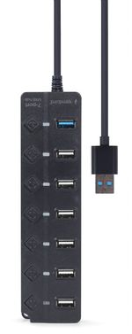 Gembird-UHB-U3P1U2P6P-01-hub-di-interfaccia-USB-3.2-Gen-2--3.1-Gen-2--Type-A-5000-Mbit-s-Nero