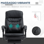 Vinsetto-Sedia-da-Ufficio-Massaggiante-in-Similpelle-con-Presa-USB-64x69x107-115cm-Nero