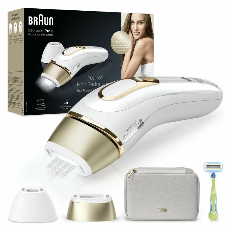 Braun-Epilatore-Luce-Pulsata-Silk·expert-Pro-5-Epilazione-A-Casa-Tua-Con-Custodia-Rasoio-Donna-Venus-2-Testine-PL5152