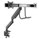 StarTech.com Staffa per due monitor - Alta resistenza - Montaggio con morsetto da scrivania/passacavo (Monitor Mount - D