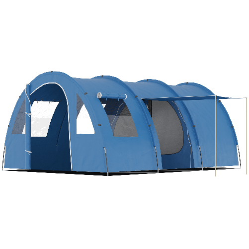 Outsunny-Tenda-da-Campeggio-per-5-6-Persone-con-2-Porte-Finestre-e-Tasche-Portaoggetti-475x315x215-cm-Blu