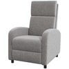 HOMCOM-Poltrona-Reclinabile-160°-in-Tessuto-Effetto-Lino-con-Braccioli-Quadrati-64x86x102-cm-Grigia