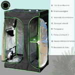 Outsunny-Serra-Idroponica-per-Interni-Tessuto-Riflettente-e-Prese-d-Aria-Porte-e-Finestre-90x60x135cm-Nero-e-Verde