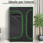 Outsunny-Serra-Idroponica-per-Interni-Tessuto-Riflettente-e-Prese-d-Aria-Porte-e-Finestre-90x60x135cm-Nero-e-Verde