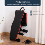 HOMCOM-Panca-Multifunzione-per-Addominali-e-Pesi-Inclinazione-Regolabile-ed-Elastici-130x48x48-109cm-Nero