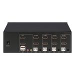 Manhattan-153539-switch-per-keyboard-video-mouse-kvm-Nero--HDMI-KVM-SWITCH-4-PORT--USB-A---4K-30HZ-WITH-CABLES-AUDIO-