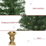 HOMCOM-Albero-di-Natale-Artificiale-da-120cm-con-60-Luci-LED-e-140-Rami-per-Interni-Verde