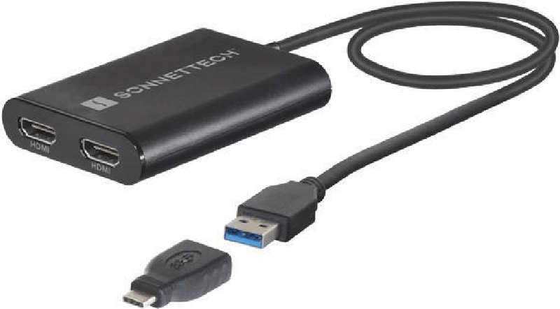 Adattatore-USB-DisplayLink-Spina-USB-A-e-GT-Dual-4K-HDMI-nero-30-cm-per-Mac-M1-e-M2