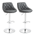 HOMCOM Set 2 Sgabelli da Bar di Design Girevoli con Altezza Regolabile - Nero