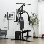 HOMCOM-Stazione-Fitness-con-Pesi-da-45kg-per-Allenamento-a-Casa-135x103x210cm-Nero