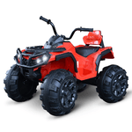 HOMCOM Quad per Bambini Elettrico 12V 2 Velocità 3-5km/h Presa USB Rosso