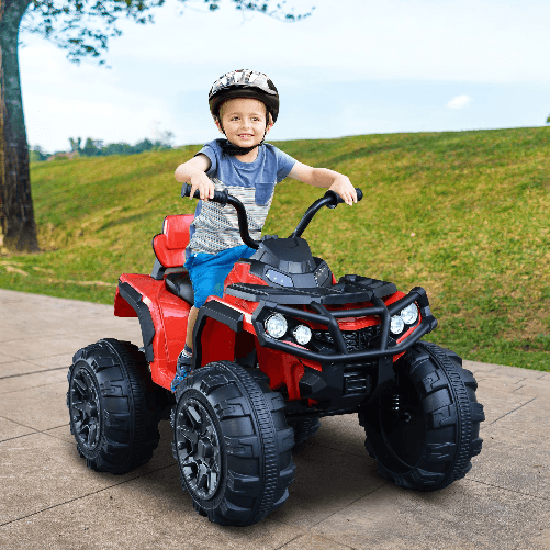 HOMCOM-Quad-per-Bambini-Elettrico-12V-2-Velocita-3-5km-h-Presa-USB-Rosso