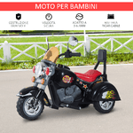 HOMCOM-Moto-Elettrica-per-Bambini-con-3-Ruote-6V-Nero