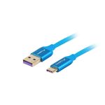 Lanberg Kabel Lanberg Premium CA-USBO-21CU-0005-BL (USB 2.0 Typ A - USB 2.0 Typ C, 0,50 m, Farbe blau) (CA-USBO-21CU