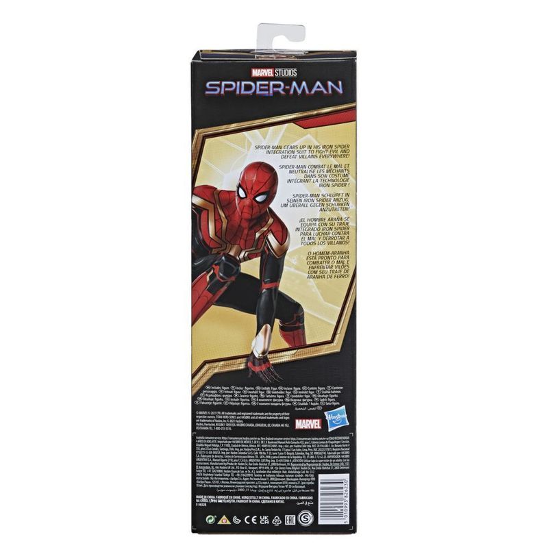 Marvel-Spider-Man-Spider-Man---Spider-Man-con-armatura-integrale-Iron-Spider-action-figure-da-30-cm-Titan-Hero-Series-ispirata-al-film-di-Spider-Man-No-Way-Home-per-bambini-dai-4-anni-in-su