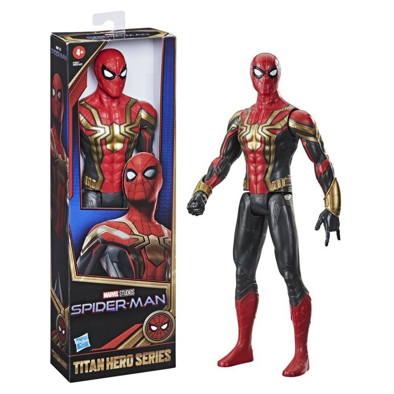 Marvel-Spider-Man-Spider-Man---Spider-Man-con-armatura-integrale-Iron-Spider-action-figure-da-30-cm-Titan-Hero-Series-ispirata-al-film-di-Spider-Man-No-Way-Home-per-bambini-dai-4-anni-in-su