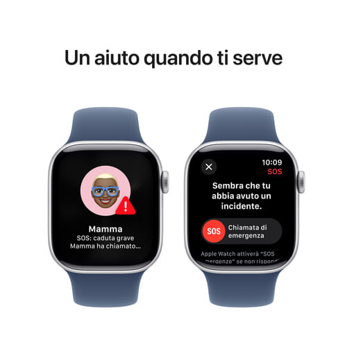 Apple-Watch-Series-10-Serie-10-GPS-42mm-Cassa-in-Alluminio-Color-Argento-con-Denim-Sport-Band---S-M