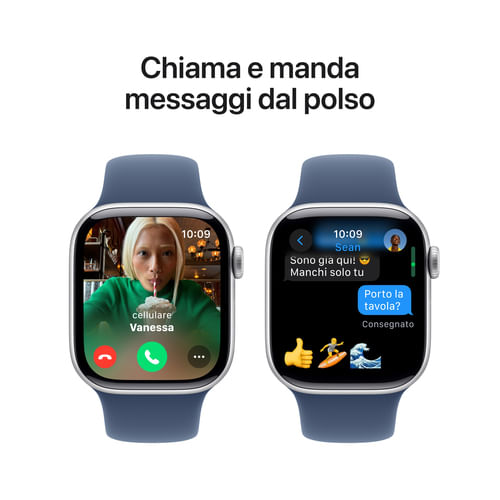 Apple-Watch-Series-10-Serie-10-GPS-42mm-Cassa-in-Alluminio-Color-Argento-con-Denim-Sport-Band---S-M