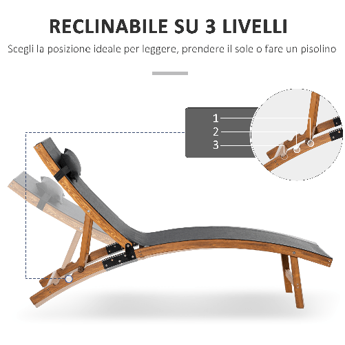 Outsunny-Sdraio-da-Giardino-Schienale-Regolabile-in-3-Posizioni-e-Poggiatesta-182x64x71cm