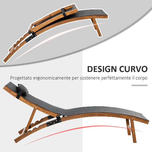 Outsunny-Sdraio-da-Giardino-Schienale-Regolabile-in-3-Posizioni-e-Poggiatesta-182x64x71cm