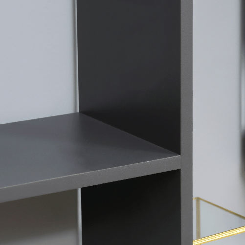 HOMCOM-Libreria-Moderna-in-Legno-Truciolato-con-Ripiani-Irregolari-per-Camera-da-Letto-Studio-e-Soggiorno-125x22x129-cm