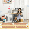 HOMCOM-Cucina-Giocattolo-2-Pezzi-per-Bambini-3-6-Anni-con-Utensili-da-Cucina-Luci-ed-Effetti-Sonori-in-MDF-e-PP