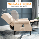 HOMCOM-Poltrona-Relax-Massaggiante-Reclinabile-con-Telecomando-78x83x101cm-Crema