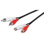 Goobay Wentronic Goobay Cavo di prolunga RCA 25 m - 2x connettori RCA (audio sinistra/destra