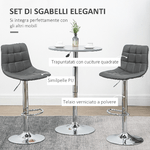 HOMCOM-Set-2-Sgabelli-da-Bar-Girevoli-in-Similpelle-con-Schienale-e-Poggiapiedi-42x45x89-110cm-Grigio