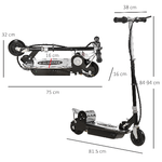 HOMCOM-Monopattino-Elettrico-per-Bambini-con-Freno-e-Cavalletto-Nero