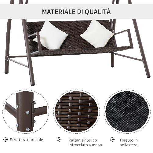 Outsunny-Dondolo-da-Giardino-3-Posti-in-Rattan-PE-e-Metallo-con-Tettuccio-e-Cuscini-Sfoderabili-198x124x179cm-Marrone