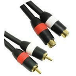 Microconnect AUDCH3 cavo audio 3 m 2 x RCA Nero