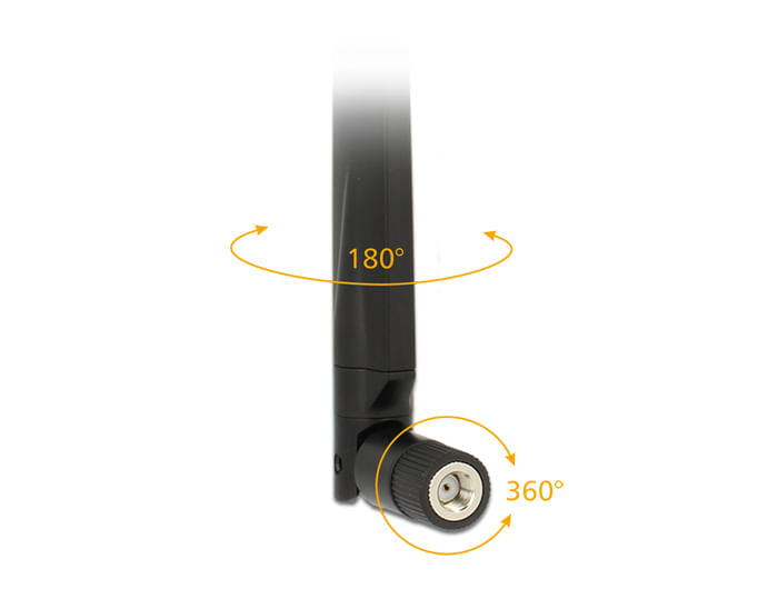 Delock-Antenna-WLAN-802.11-ac-a-h-b-g-n-Spina-RP-SMA-5---7-dBi-omnidirezionale-girevole-con-giunto-inclinabile-nero