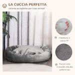 PawHut-Cuccia-per-Cani-Imbottita-con-Bordi-Rialzati-e-Rivestimento-Sfoderabile-132x89x28cm-Grigio-Scuro