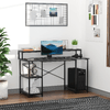 HOMCOM-Scrivania-per-Computer-con-Ripiani-per-Monitor-e-CPU-Scrivania-da-Ufficio-per-Casa-Studio-e-Lavoro-Nera-140-x-60-x-93cm