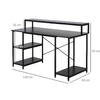 HOMCOM-Scrivania-per-Computer-con-Ripiani-per-Monitor-e-CPU-Scrivania-da-Ufficio-per-Casa-Studio-e-Lavoro-Nera-140-x-60-x-93cm