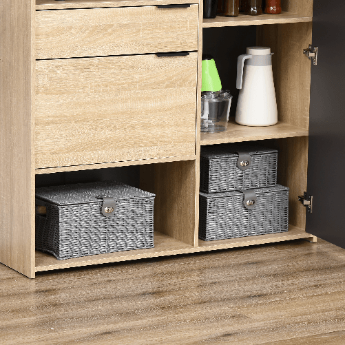 HOMCOM-Set-di-3-Cesti-in-Vimini-PP-con-Coperchio-di-Diverse-Dimensioni-Grigio