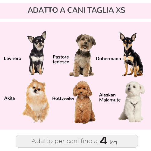 PawHut-Trasportino-Zaino-2-in-1-per-Cani-e-Gatti-con-Tasche-Laterali-Maniglia-Telescopica-e-Ruote-42x25x55cm-Rosa
