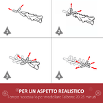 HOMCM-Albero-di-Natale-Artificiale-Innevato-con-Luci-LED-Bianche-e-116-Rami-Base-con-Vaso-Rimovibile-90cm---Verde