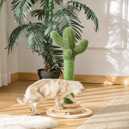 PawHut-Albero-Tiragraffi-a-Cactus-per-Gatti-Corda-Sisal-e-Base-con-Palline-in-Legno-32x32x60cm