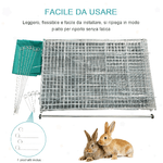 PawHut-Recinto-per-Animali-con-Telo-di-Copertura-in-Acciaio-con-Porte-220x103x103cm