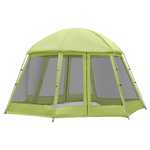 Outsunny Tenda da Campeggio per 6-8 Persone con Borsa, Funi e Picchetti, 493x493x240cm