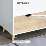 HOMCOM-Armadio-a-Due-Ante-in-Legno-con-1-Ripiano-1-Appendiabiti-2-Cassetti-con-Maniglie-Intagliate-Bianco-80x40x180cm