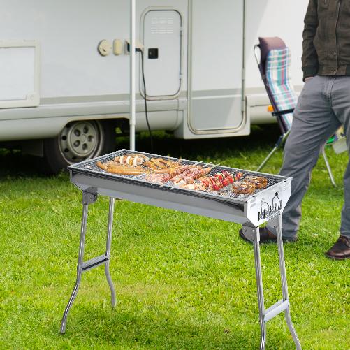 Outsunny-Griglia-BBQ-a-Carbonella-Barbecue-Portatile-e-Pieghevole-in-Acciaio-Inox-73×33×71cm